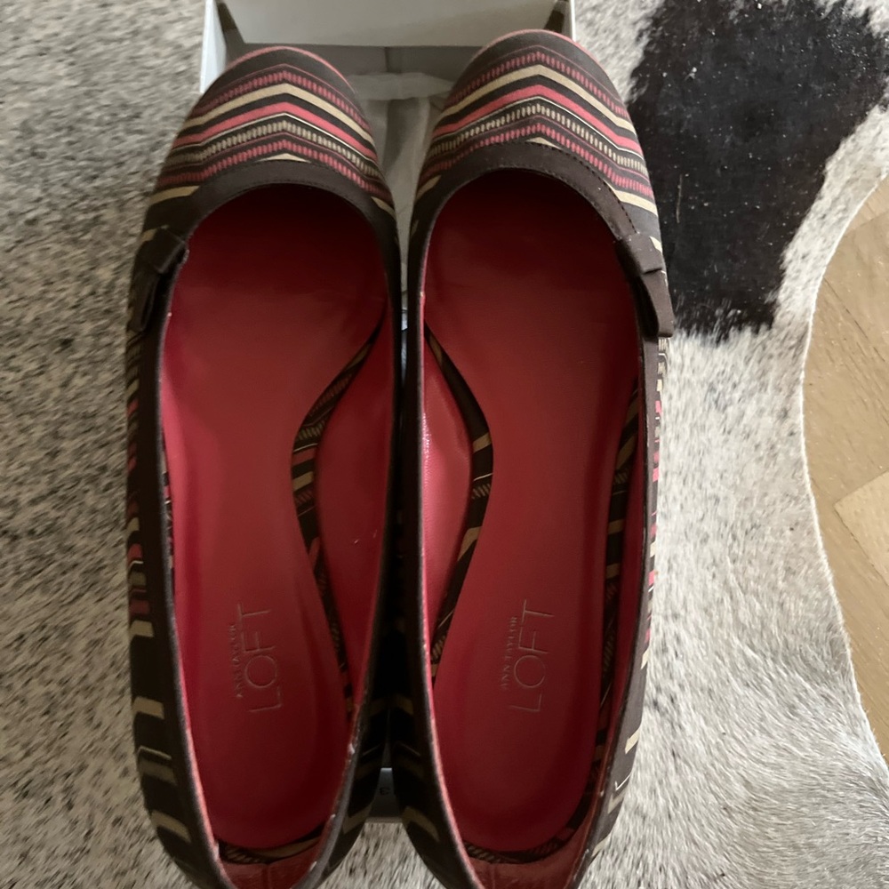 LOFT Women's Multicolor Patterned Flats